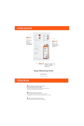 Missha 3 Aşamalı Aydınlatıcı Maske 15 G 3 Step Whitening Mask