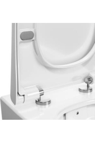 VitrA Metropole Klozet Kapağı 90-003r009 Duroplast - Üstten Sıkmalı - Yavaş Kapanır - Kolay Sök-tak - Metal Menteşeli - Beyaz Beyaz