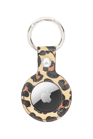 Apple Airtag Uyumlu Deri Anahtarlık, Leo Ne Kahve