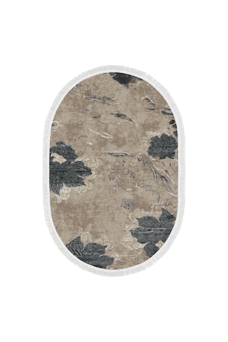 Eko Trend Djt 2 Li Yıkanabilir Kaymaz Taban Oval Banyo Paspas Klozet Takımı 660m Suluboya Bej 60 X 100 - 50 X 60