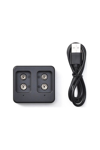 Beston 2li 9v Pil Şarj Cihazı USB Kablolu