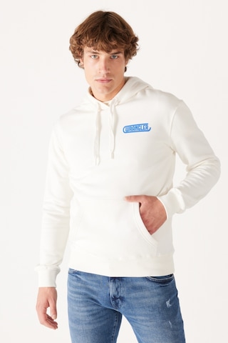 Wrangler Regular Fit Normal Kesim Kırık Beyaz Erkek Kapüşonlu Sweatshirt W232258102 Kırık Beyaz