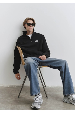 Mavi Siyah Erkek Sweatshirt M0s10208-900 Siyah