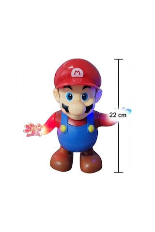 TıfılToys Dans Eden Işıklı Süper Mario Oyuncak - Müzikli Ve Hareketli 22 Cm Aksiyon Figürü