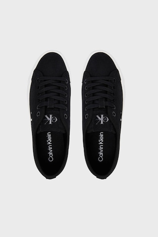 Calvin Klein Deri Karışımlı Logolu Sneaker Ayakkabı Hw0hw03088beh Bayan Ayakkabı Hw0hw03088 Beh Siyah