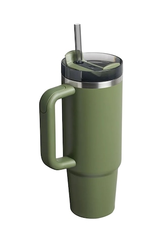 Stanley Quencher H2.0 Flowstate 0.89 L Pipetli Çelik Termos Haki