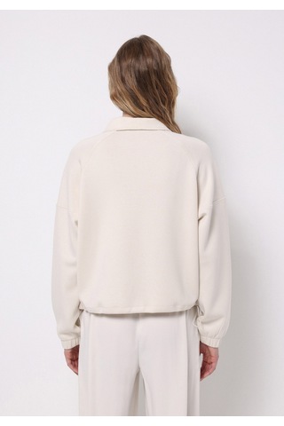 Colin's Colins Regular Fit Fermuarlı Düz Kadın Ekru Sweatshirt Cl1075635 Q1.v1 Ecr Ekru