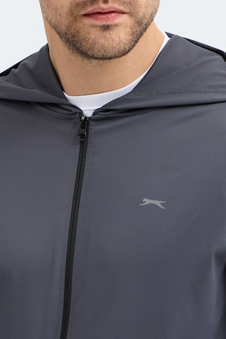 Slazenger Kelenor Erkek Kapüşonlu Cepli Koyu Gri Sweatshırt Koyu Gri
