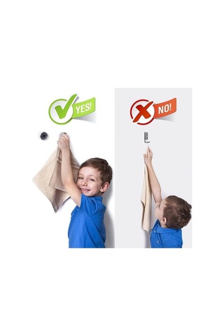 Dancemonkey Yapışkan Mutfak Havlu Askısı - Güvenli Abs Malzeme Gümüş Gümüş