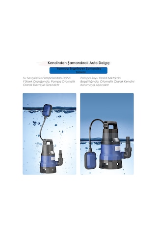 Staxx Power 550W Plastik Gövdeli Kirli Ve Temiz Su Dalgıç Pompa