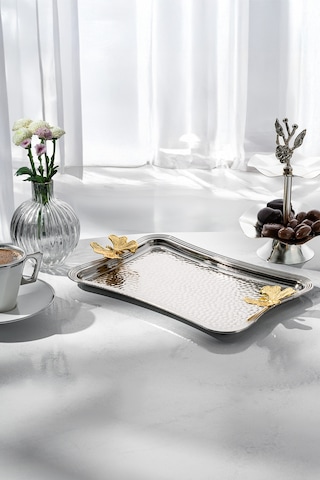 Emsan Butterfly Tepsi Platin 21 cm