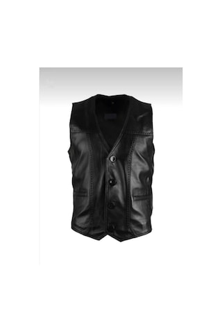 New Zaya Leather Erkek Hakiki Deri Yelek (554252292)