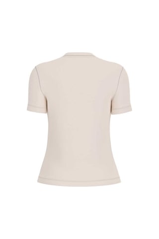 Guess Circe Nakışlı Logo Kadın T-shirt V6gı01k2962 Ekru