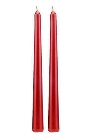 10 Adet Red Candlestıck Kırmızı Şamdan Mumu Kırmızı Mum Parlak Kırmızı Şamdan Mumu Masa Mumu Uzun Mum Renkli