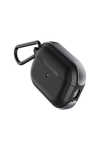 Apple Uyumlu AirPods Pro 2 Raptic Trek Serisi Askı Aparatlı Kulaklık Kılıfı Siyah
