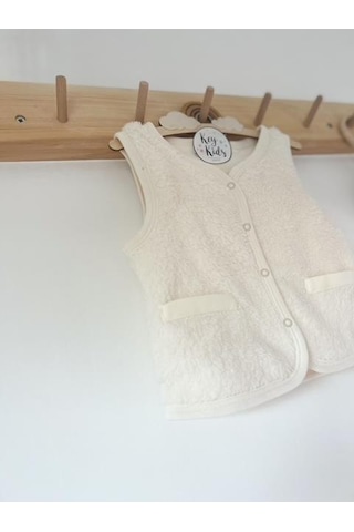 Key Kıds Bej Peluş Welsoft Bebek Ve Çocuk Yelek