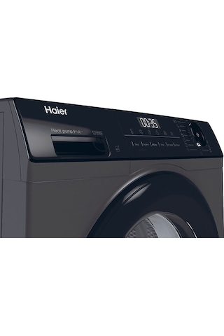 Haıer HD90-A2939RE-TR 9 KG Wi-Fi + Bluetooth Isı Pompalı Kurutma Makinesi Antrasit