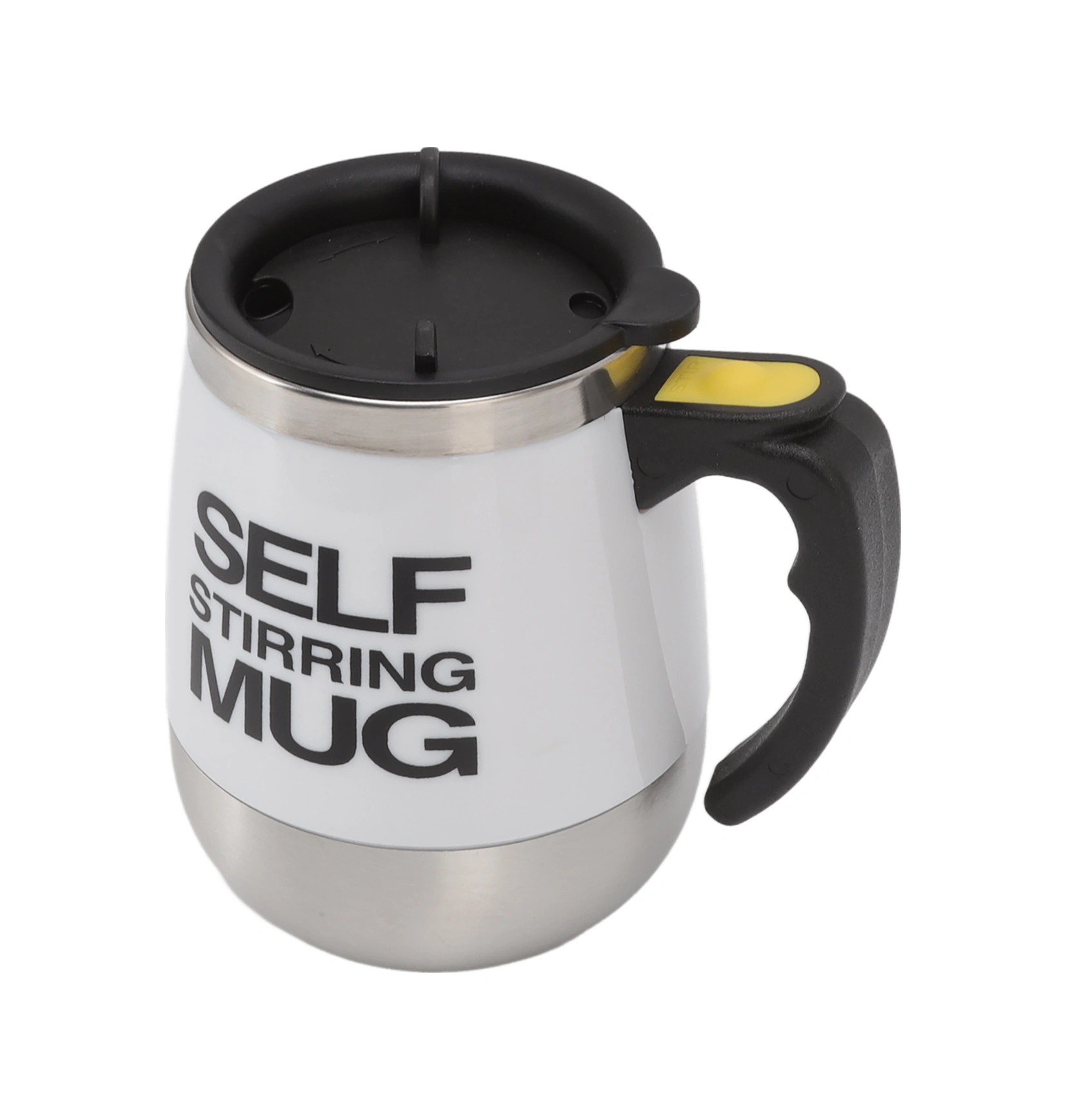 Kangvka Stainless Steel Otomatik Karıştırıcı Kupa - 400ml, Sessiz Teknoloji, Kahve/çay/protein İçin, Ev/ofis/seyahat Uygun, Pil Dahil Değil Siyah Siyah