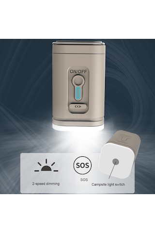 Monyee Dış Mekan Kablosuz Usb Hava Pompası - 200l/dak Hacim, 5 Fişli, Led Işık Ve Li-pol Batarya İle Havalandırma-emme, Gri Renk