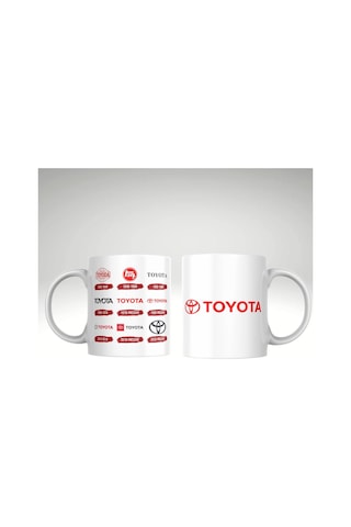 Applucky Toyota Logo Tarihçesi Baskı Kupa Bardak Beyaz