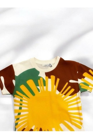 Jack Lions Erkek Bebek Çocuk Pamuklu Desenli Tshirt-14559 Çok Renkli