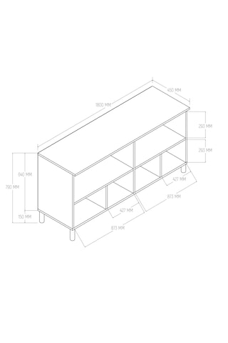 1700 Monza 180 Cm Membran Mdf Kapaklı Bohem Konsol Sepet-beyaz