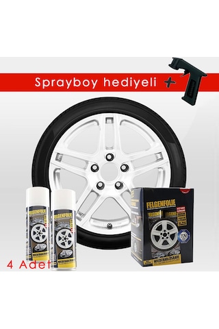 Jant Folyo 4Lü Set - Parlak Beyaz