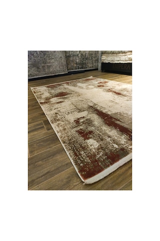 Woven Modern 03c Bej-kahve-bordo Halı Çok Renkli