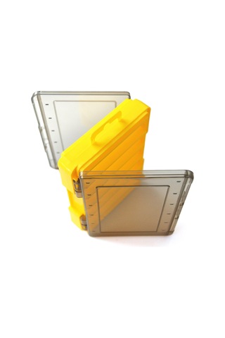 Reedark 4'lü Çift Taraflı Açılabilir Süzgeçli Yem Kutusu Seti Büyük Sarı+büyük Gri+küçük Sarı+küçük Gri