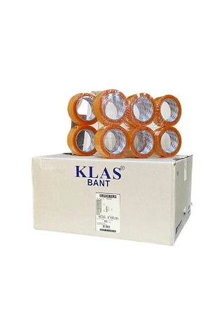 Klas Rocktape 45mm X 100 Metre Hotmelt Şeffaf Koli Ambalaj Paketleme Bandı - 60 Ade 60 Adet