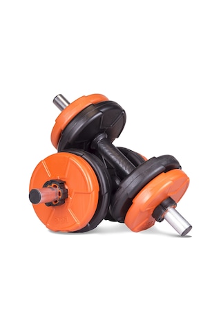 Ecgspor 16 Kg Dambıl Seti Turuncu-siyah 6 In 1 Fitness Set