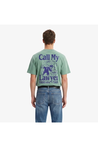 Market Walking And Talking Lawyer Erkek Yeşil T-shirt Ss0620