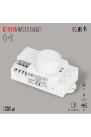 Cata Ct-9185 360 Derece Radar Hareket Sensörü (492212198)