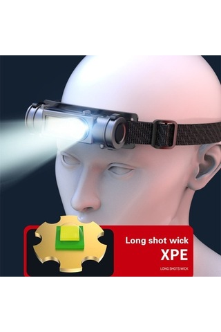 Rongcai Ready Stock Led Far Cob Çalışma Işığı Mıknatıslı Su Geçirmez El Feneri Usb Şarj Edilebilir Açık Kamp Balıkçılık Projektör Ev Far Siyah