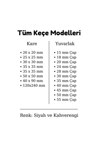 50 Mm Yapışkanlı Mobilya Ayağı Keçesi 10'lu Sessiz Kullanım Ve Zemin Koruyucu Kahverengi
