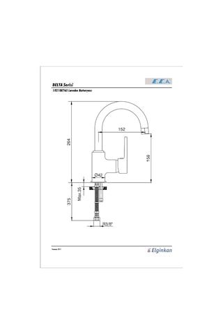 Eca Delta Lavabo Bataryası Kuğu Borulu 102108765