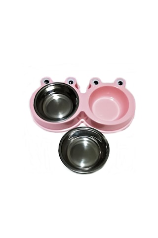 Ally Renkli Tasarım İkili Kedi Mama Su Kabı 2 x 160 ML