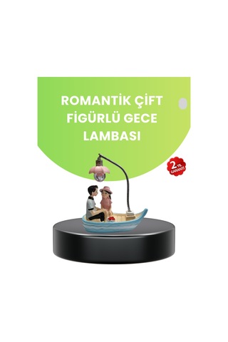 Oturan Çift Figürlü Led Masa Lambası Romantik Hediye Karışık