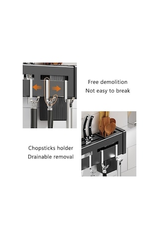 Pazly Mutfak Duvara Monte Rafsız Bıçak Tutucu, Ergonomik Tasarım Ahşap