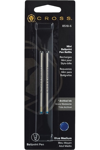 Cross Micro Kısa Mavi Refil 8518-6 2'li
