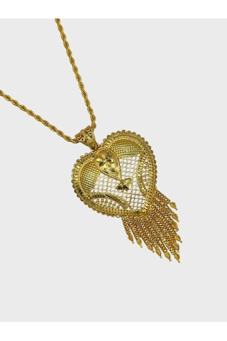 Arnes Jewelry Çelik 22 Ayar Altın Kaplama Hint Kolye Ar609nes Gold
