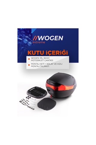 Wogen Arka Çanta 33 Litre Basic Siyah 1401 001 Yerli