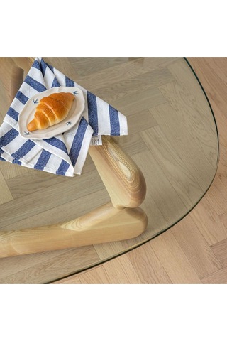 VitrA, Yeni Nesil Modern Elips Geometrik Orta Cam Sehpa, Natural