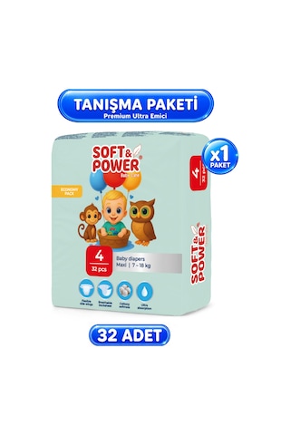 Bebek Bezi No:4 Maxi 7-18 Kg 32'li 4 Numara
