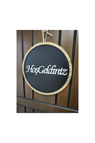 Pey Aksesuar Kapı Süsü Hoş Geldiniz Modern Kahverengi