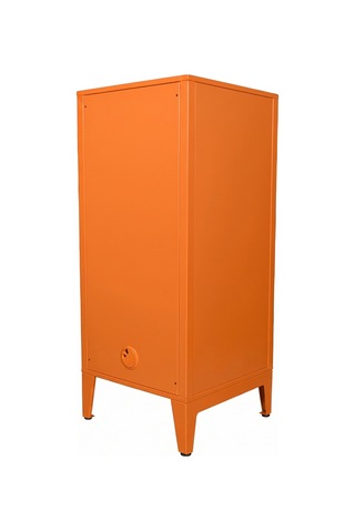 Alfafonet Ziglat Serisi Kilitli Metal Home Office Dolabı Cam Kapaklı Turuncu Ral 2004 450x1050x450 Mm
