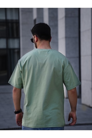 Erkek Oversize Tişört Turkuaz Turkuaz