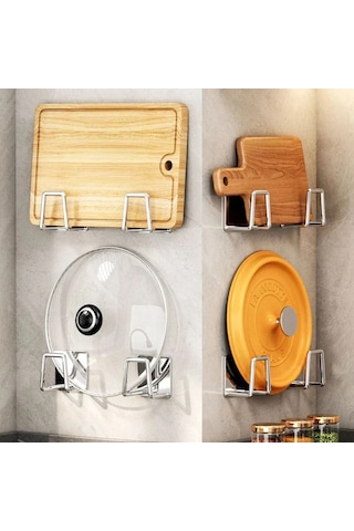 Kangvka Mutfak Çekmecesi Duvarlı Organizatör - 304 Paslanmaz Çelik, 4 Kg Yük Kapasitesi, 2 Adet, Sabit Ve Dayanıklı, Lüx Ayna Gri Gümüş