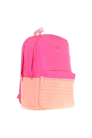 Kaukko Quick Kız Çocuk Üç Bölmeli Pembe Turuncu Kapitone Detaylı Okul Sırt Çantası - K1789 Pembe - Turuncu