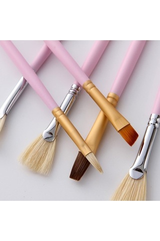 Willowhaven 10 Adet/takım Sanat Fırçası, Domuz Kıl Balık Kuyruğu Guaj, Demir Kutu Pembe Çubuk